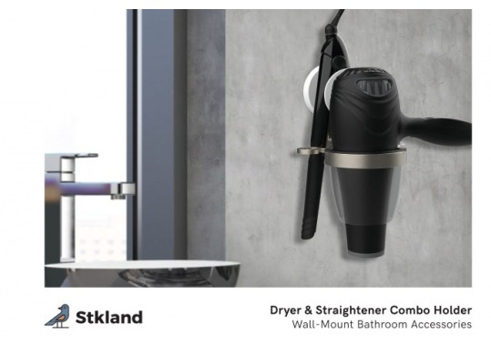 Dryer & Straightener Combo Holder